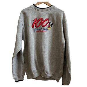 Walt Disney World 100 Years of Magic Embroidered Crewneck Sweater Size Small